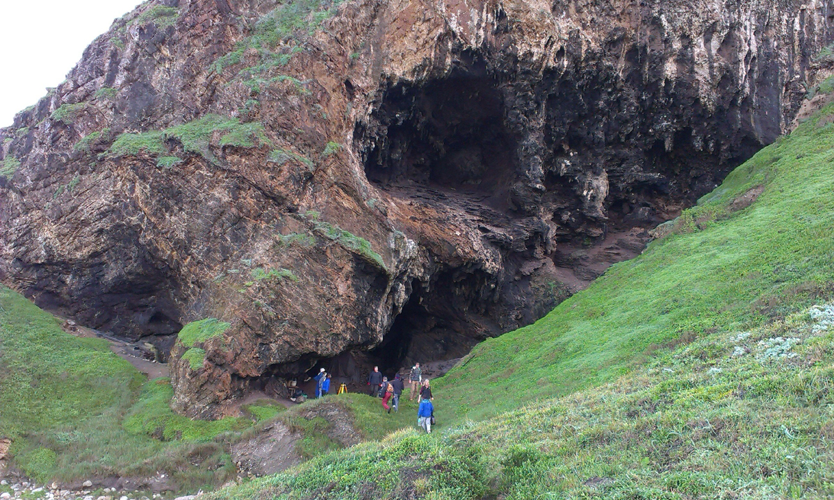 The Klasies River cave in the southern Cape of South Africa