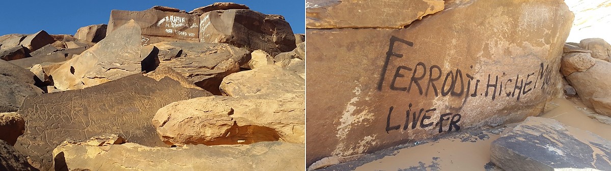 Vandalism of rock art in Algeria