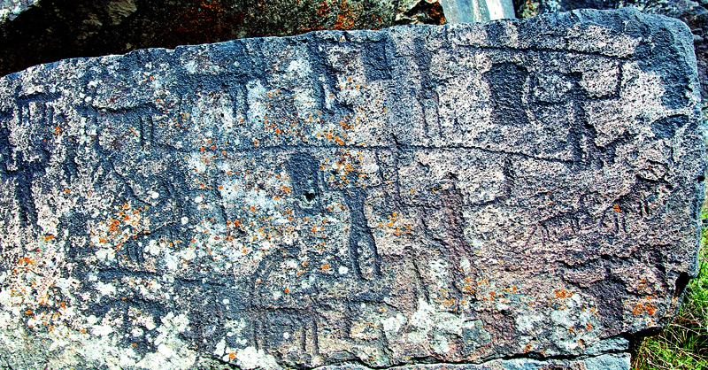 Petroglyphs near Ani in Turkey