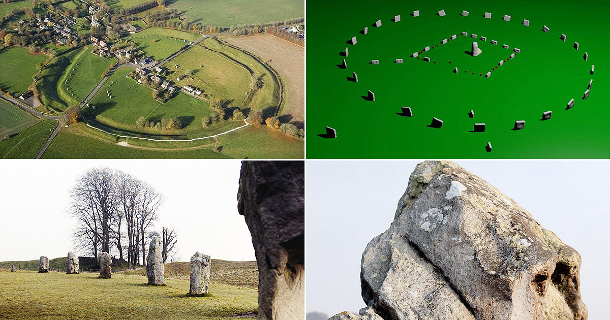 Avebury largest prehistoric stone circle World Heritage Site English Wiltshire Neolithic Bronze age landscape