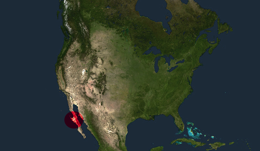 map of Baja California