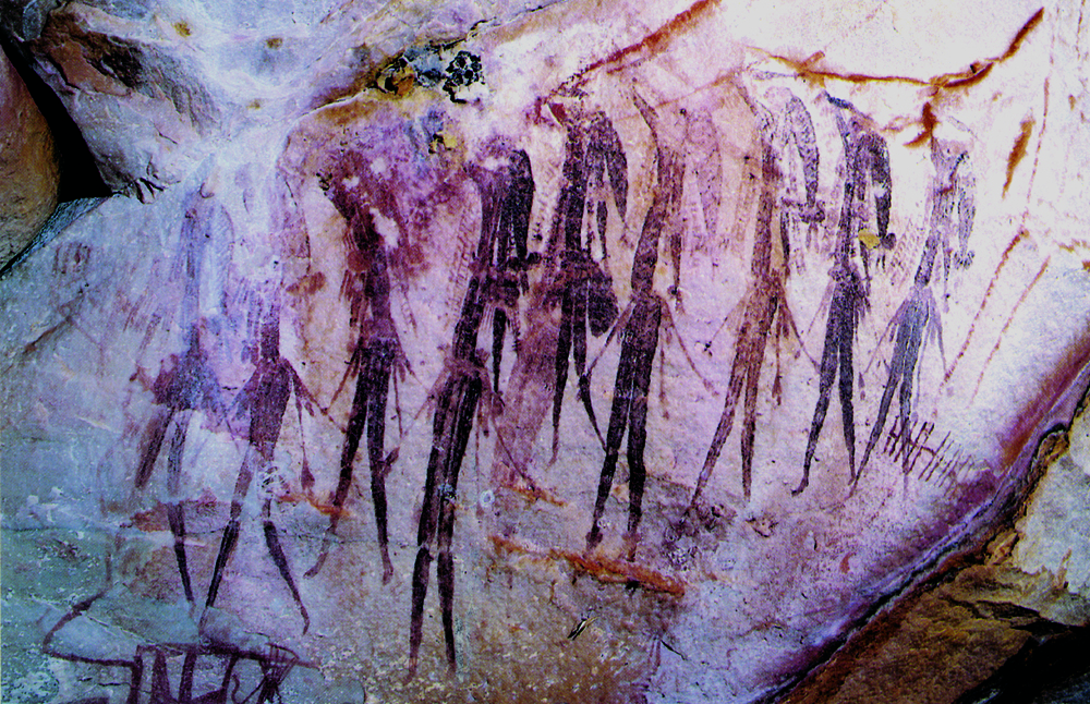 Bradshaw paintings or Gwion Gwion from the Kimberley, Australia