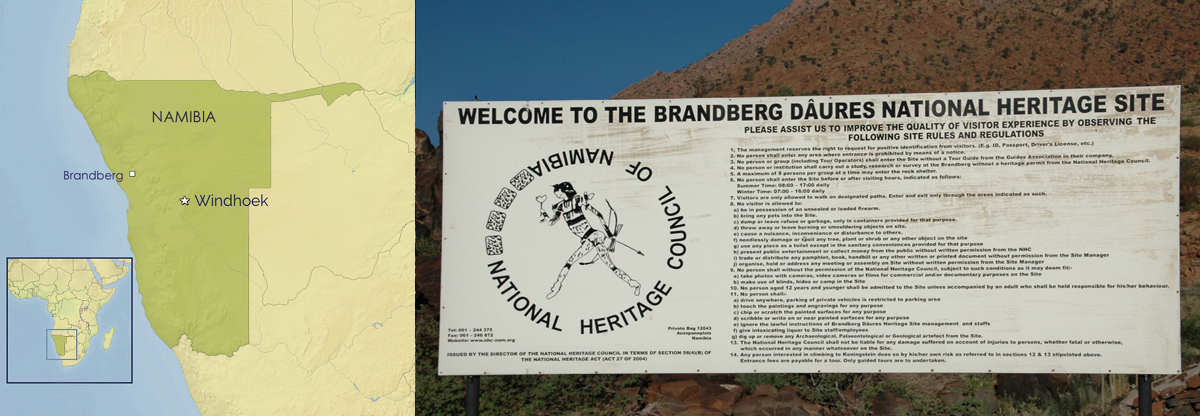 Brandberg rock art of Namibia, Africa