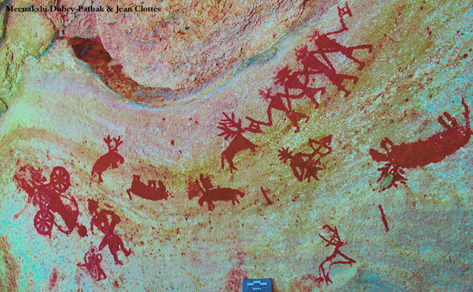 Stags depicted in Indian rock art