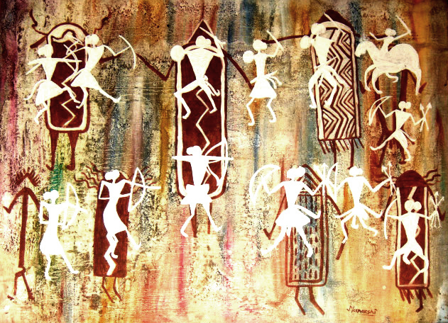 Contemporary art inspired by the rock art of India
