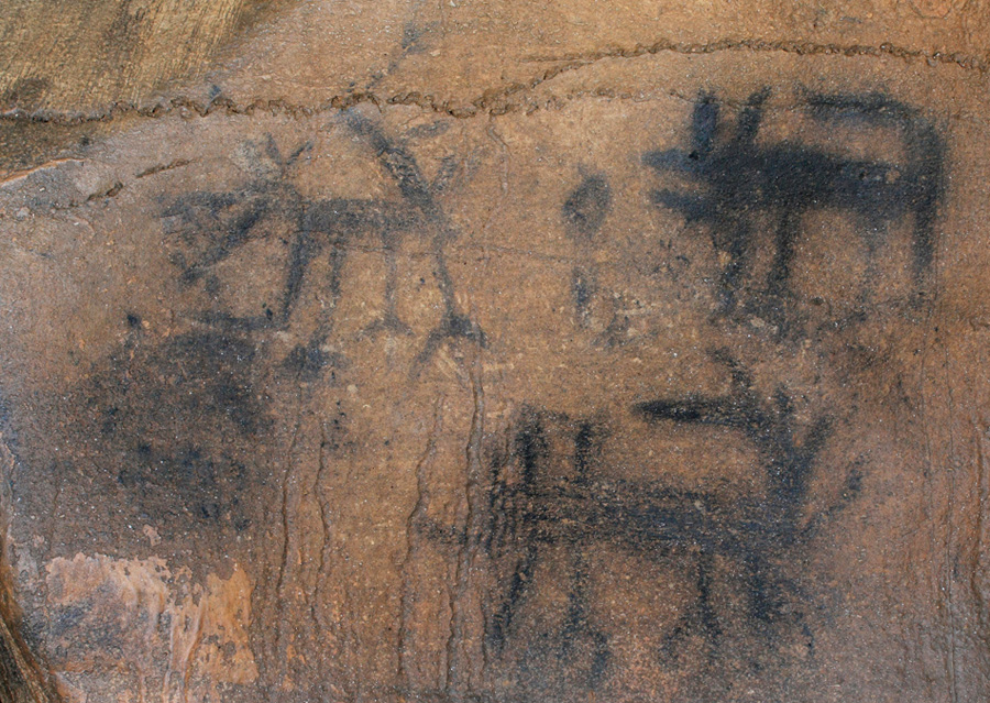 Cumberland Plateau Rock Art Cave Paintings Tennessee USA America