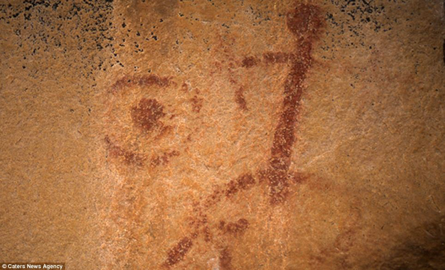 Cumberland Plateau Rock Art Cave Paintings Tennessee USA America