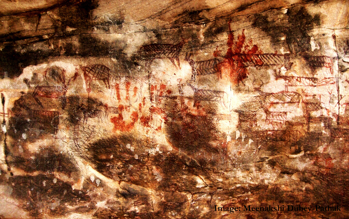 Painted shelters of Dharkundi in India