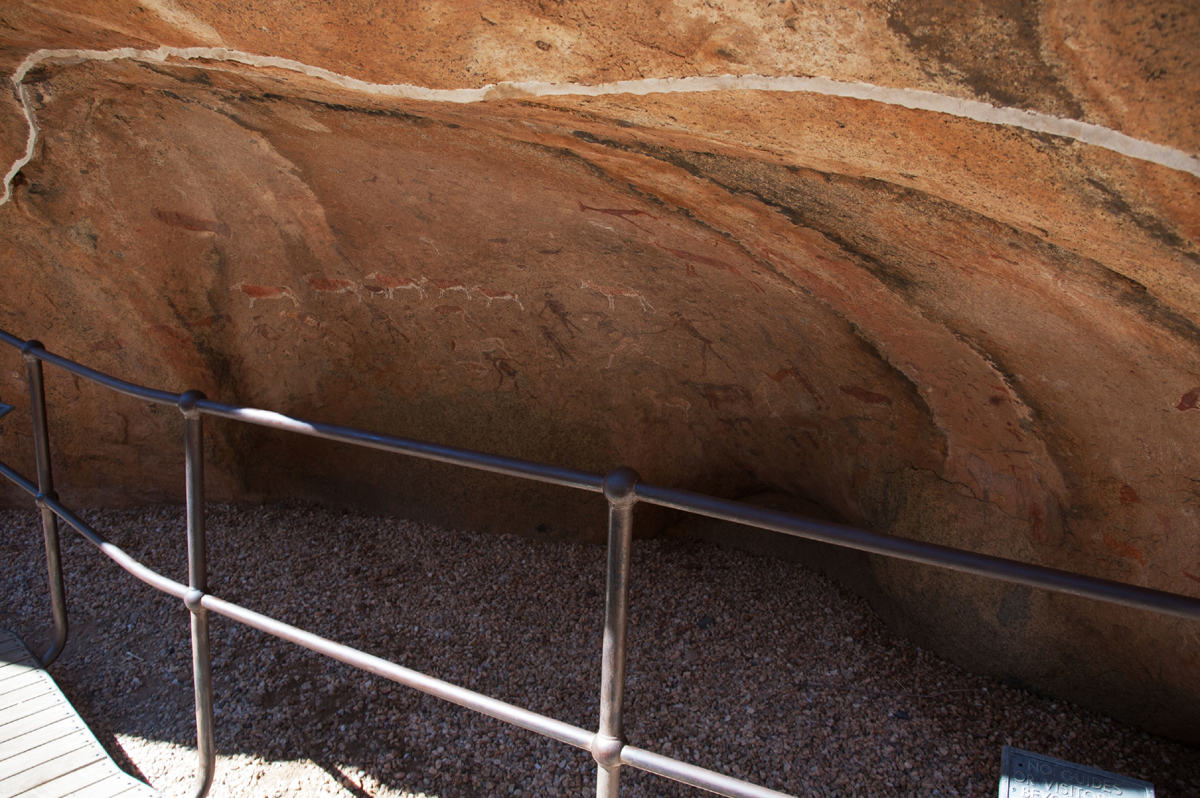 White Lady of Brandberg rock shelter, rock art of Namibia, Africa