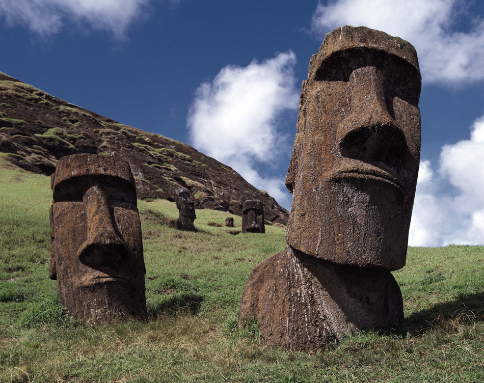 Moai of Easter Island or Rapa Nui