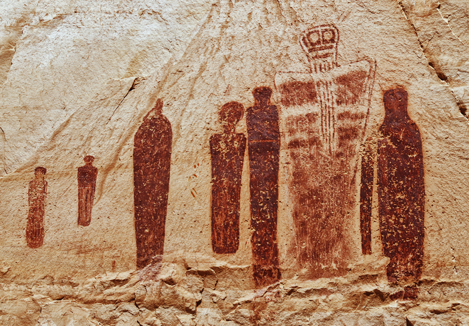 the rock art paintings of utah, featuring the ghost panel