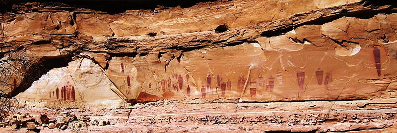 the rock art of utah, featuring the paintings of the great gallery panel