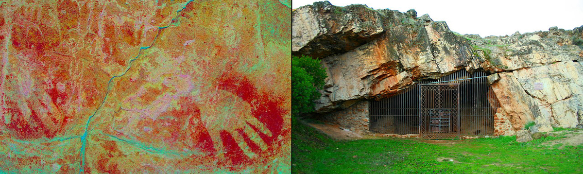 Hand prints Palaeolithic France Spain Italy