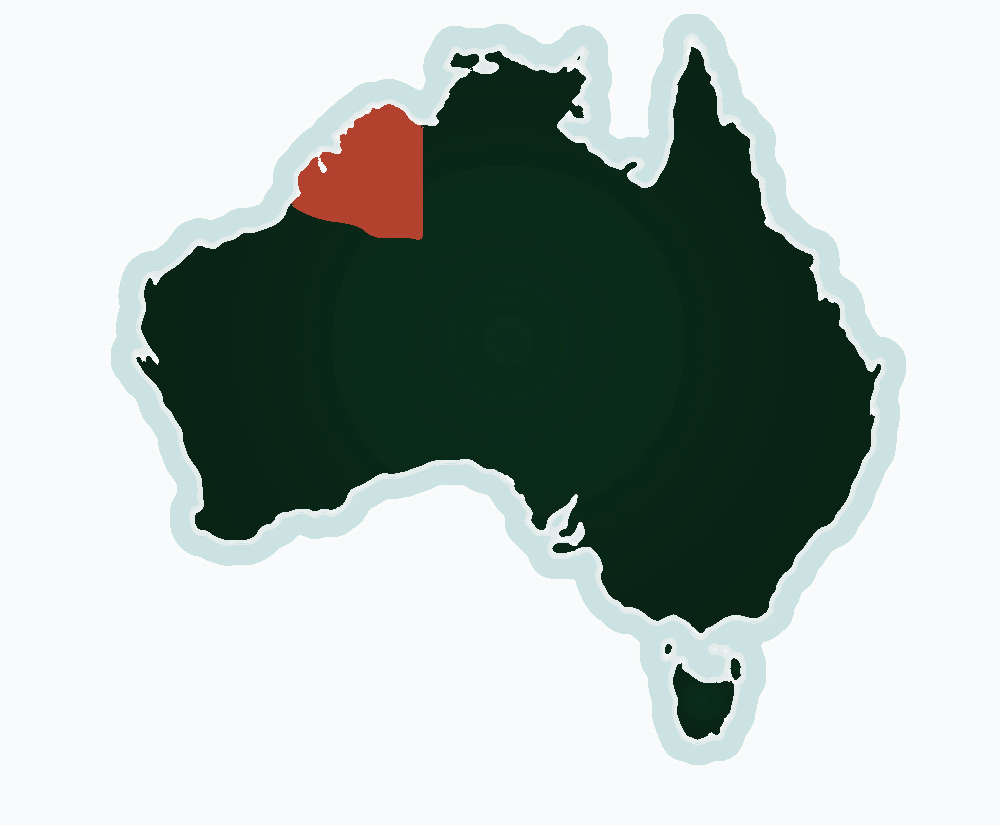 Map of the Kimberley region of Australia
