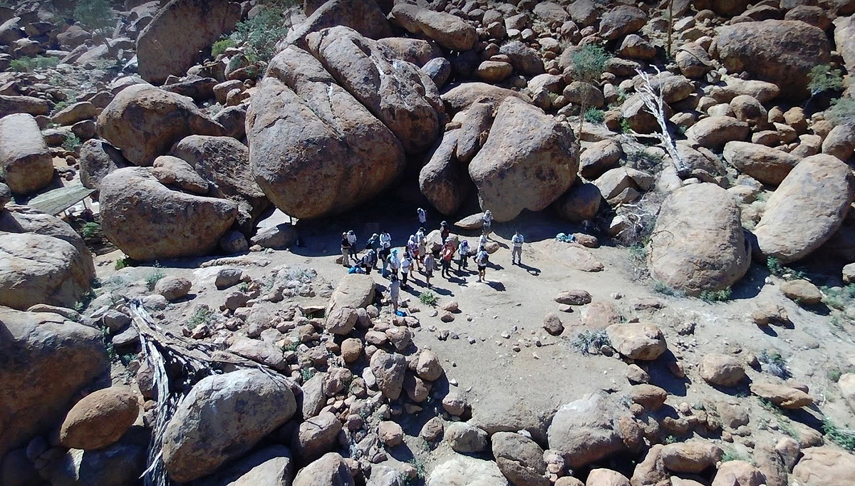 Namibia rock art Getty archaeology petroglyphs Africa White Lady