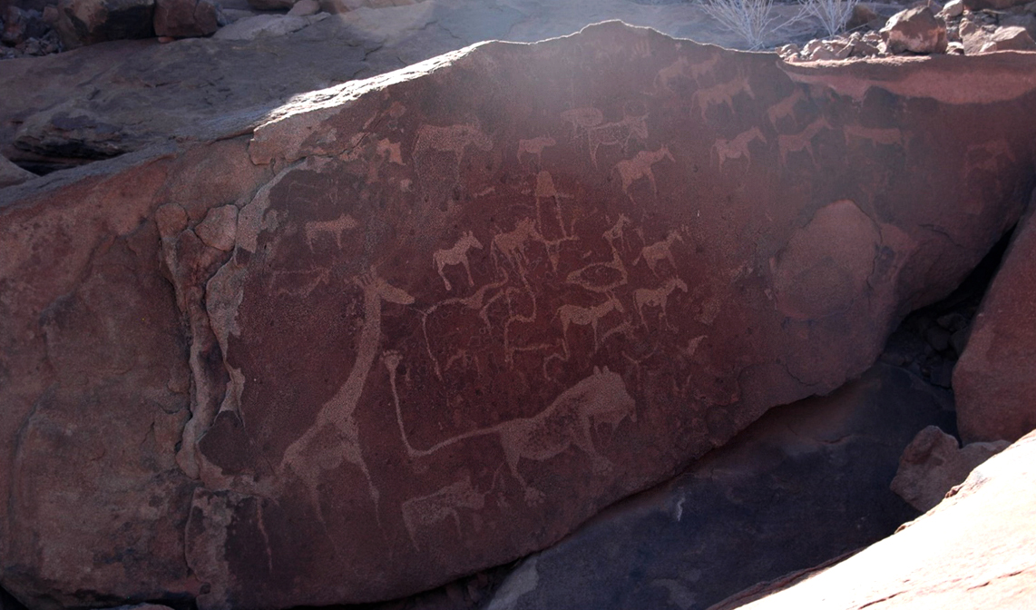 Namibia rock art Twyfeltonein archaeology petroglyphs Africa