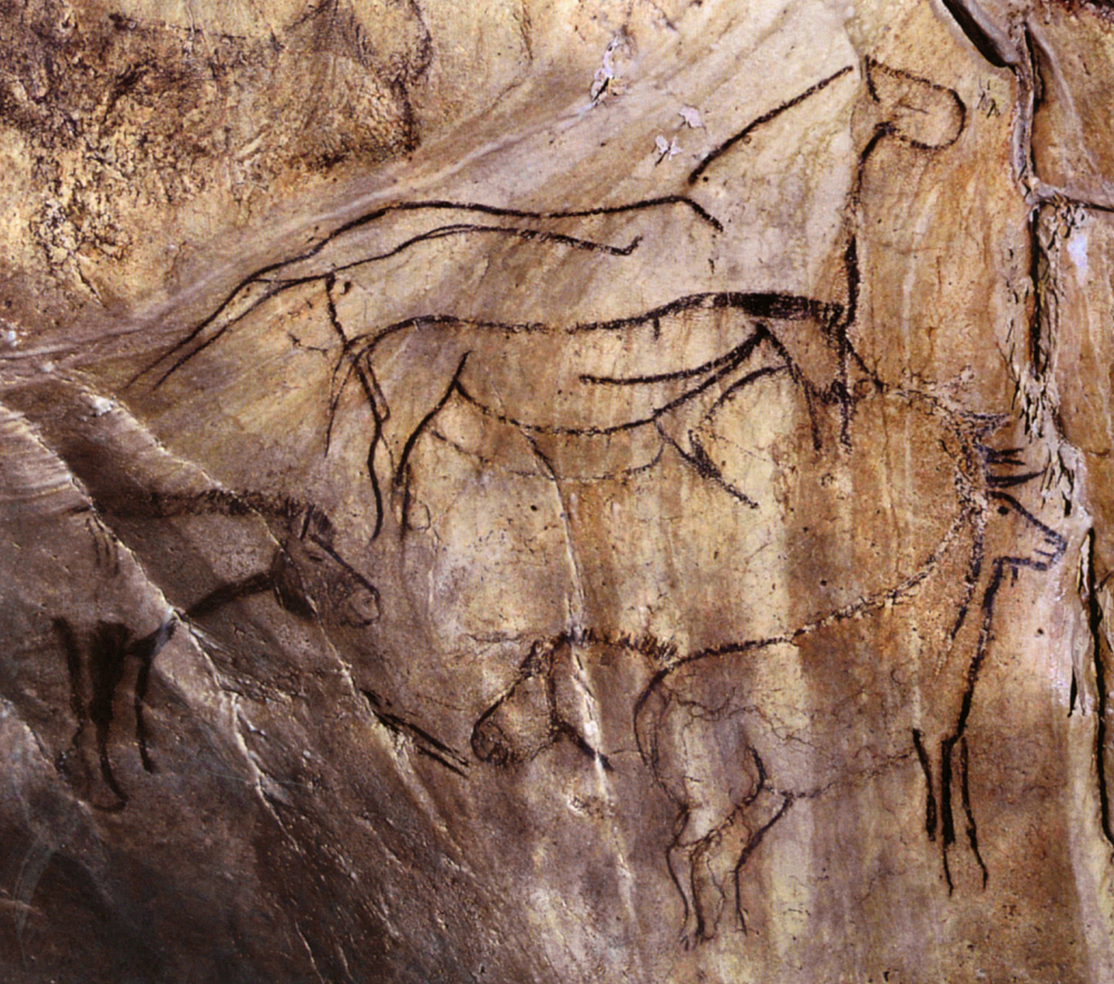 Horses depicted in Niaux Cave