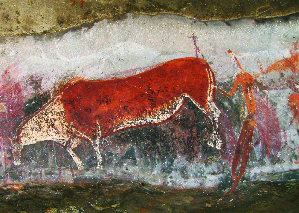 composite creatures in rock art such as the San rosetta stone