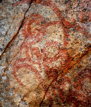 Prehistoric rock paintings discovered in southern India at Kudumianmalai