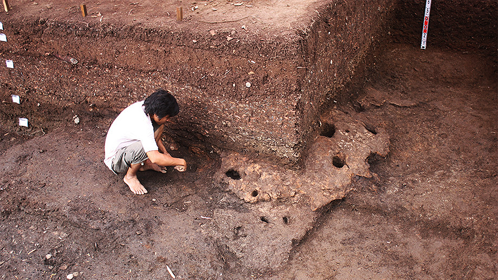 Ancient trade network in Vietnam. Rach Nui in Southern Vietnam