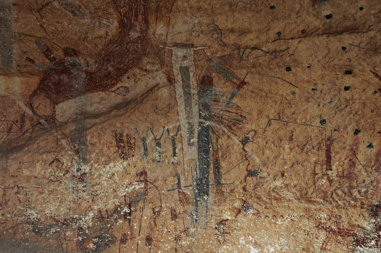 White Shaman Panel. Lower Pecos rock art