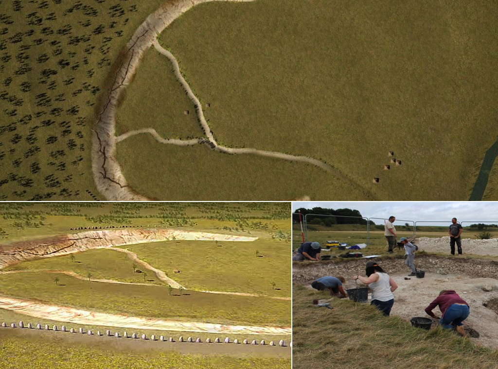 Wooden henge in Wiltshire