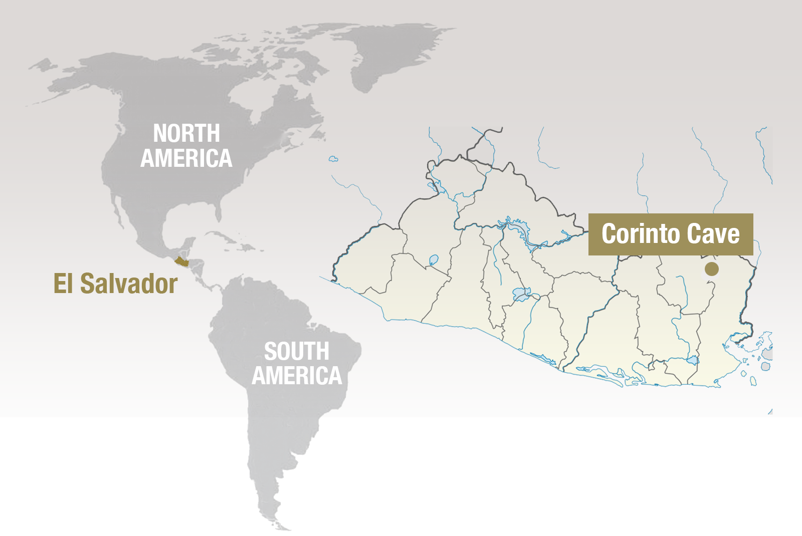 Location of the Corinto Cave Gruta del Espíritu Santo Holy Spirit Grotto Morazán District El Salvador Archaeology