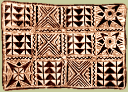 Polynesian Island Samoa Tapa Painting