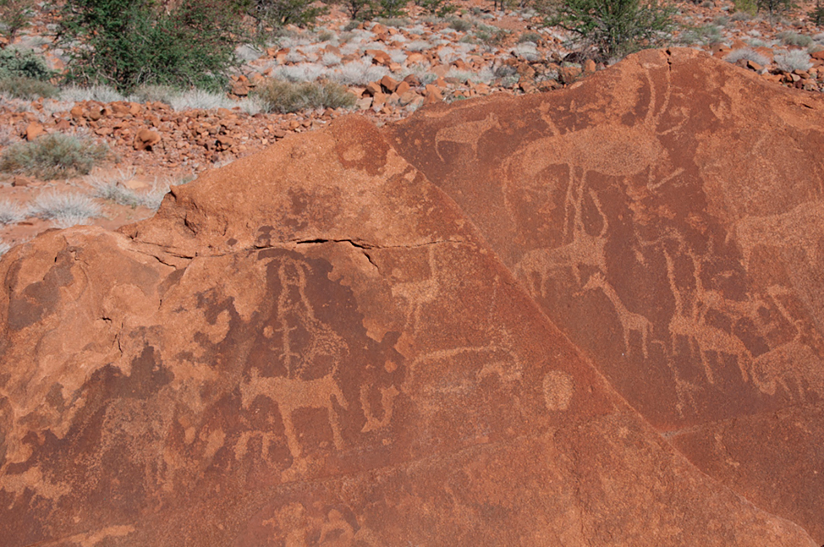 Bradshaw Foundation Rock Art Engraving Engravings Namibia Twyfelfontein /Ui- //aes UNESCO World Heritage Site Africa Rock Art Network RAN