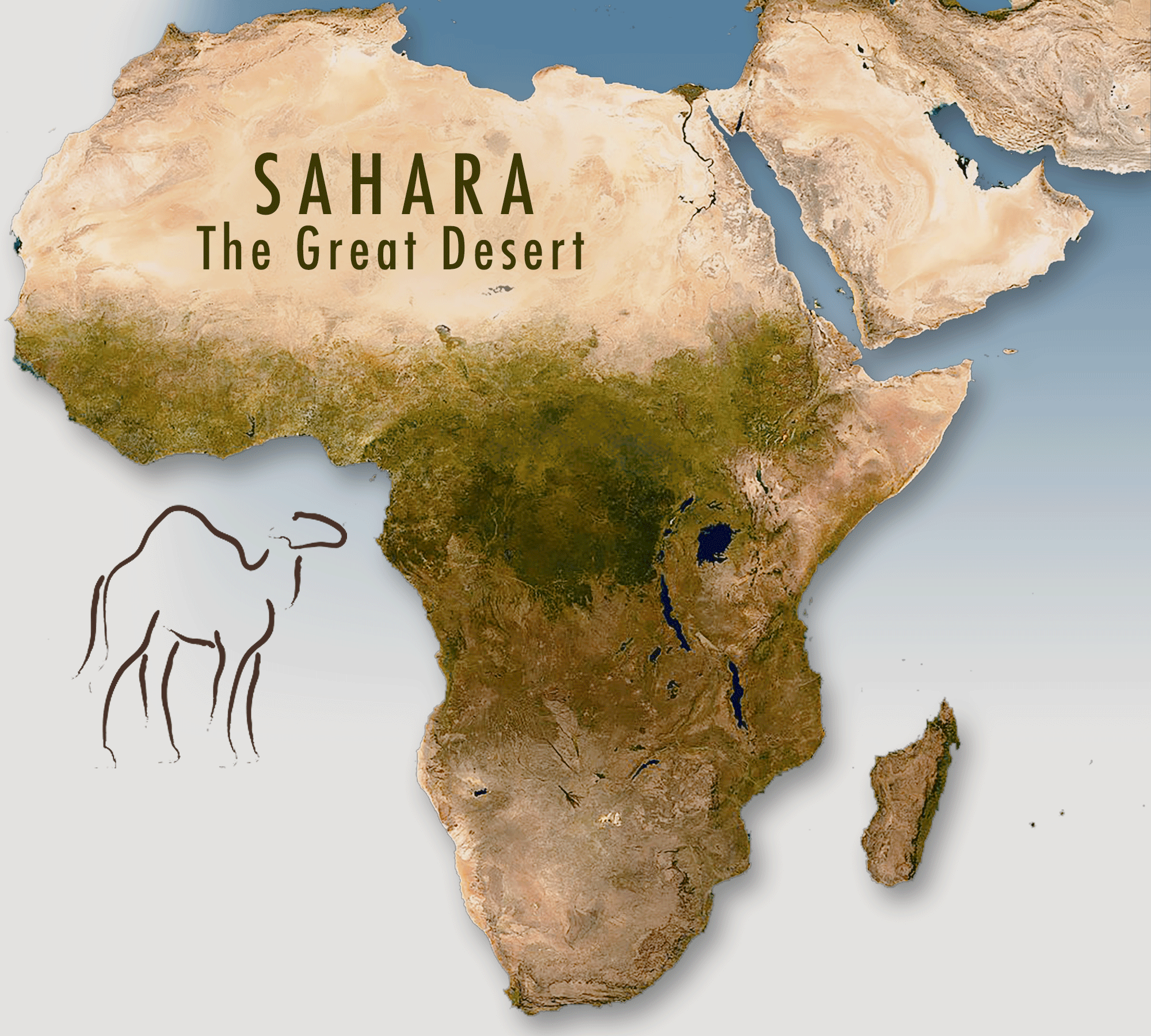 sahara desert on map