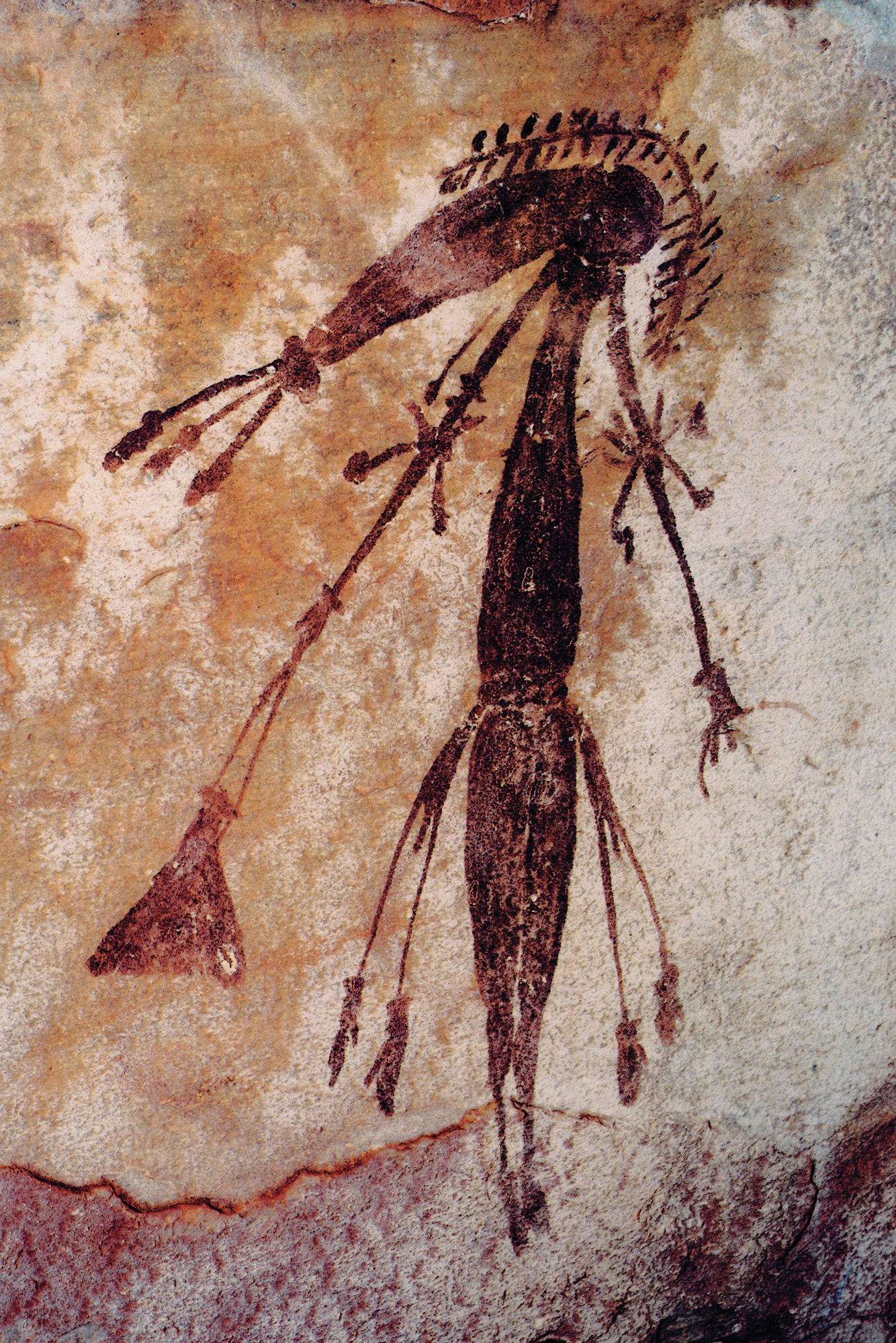 Framed Print Australian Aboriginal Bradshaw Rock Cave Painting Picture Art 