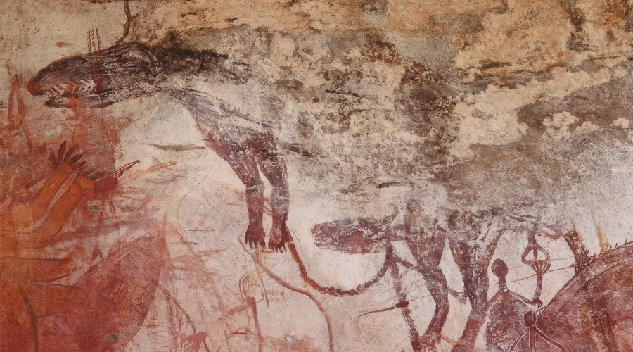 Northern Territory rock art thousands of years old sheds new light on the mysterious Tasmanian tiger