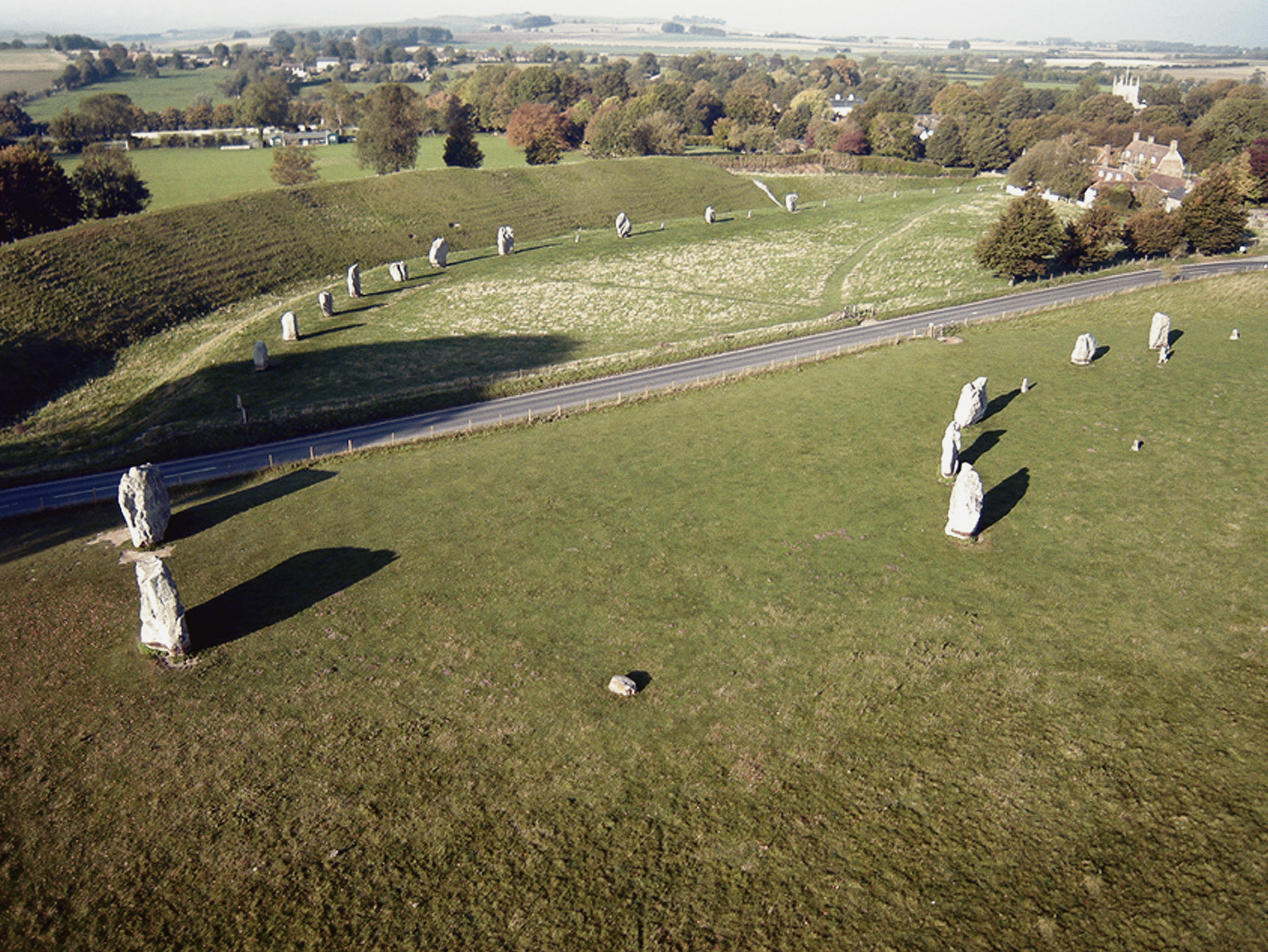 Aerial view of Avebury