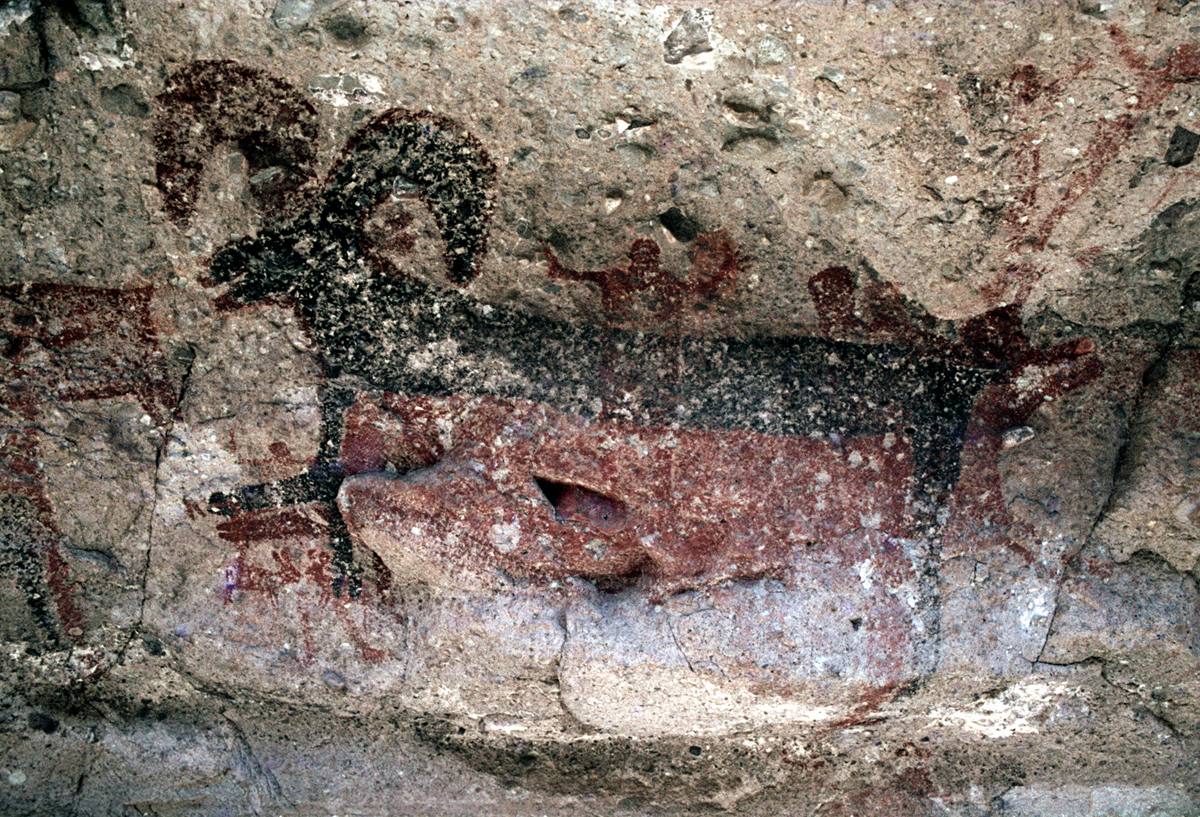 Cueva de las Flechas Cave Rock Art Paintings Baja California Mexico USA America Bradshaw Foundation Petroglyphs Pictographs