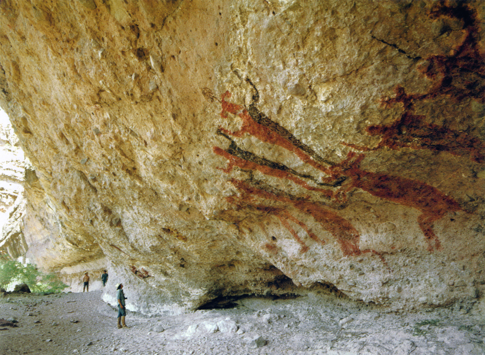 El Brinco V Cave Art Paintings Baja California Peninsula Mexico California