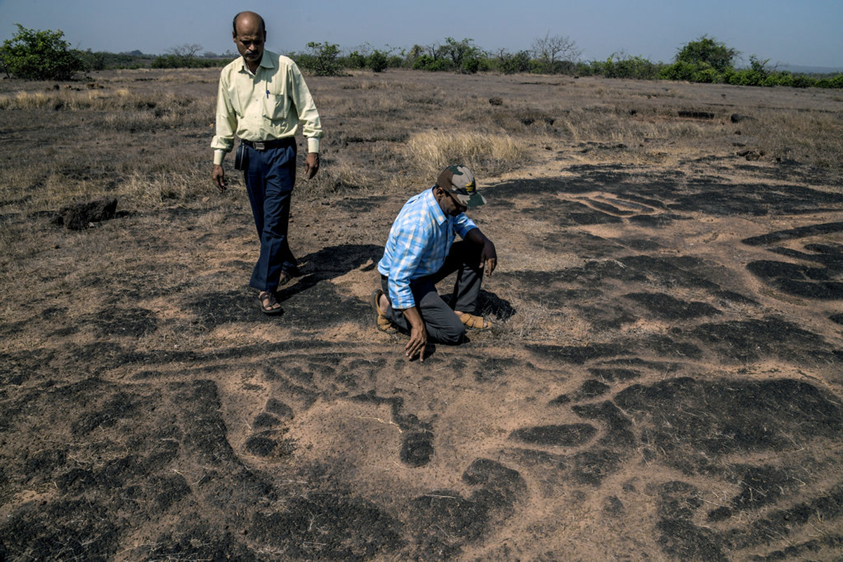 rock art carvings India coast plain Mumbai