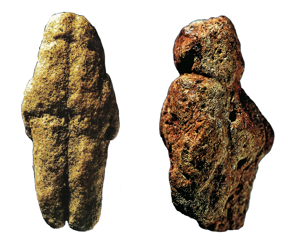 Tan-Tan and Berekhat sculptures