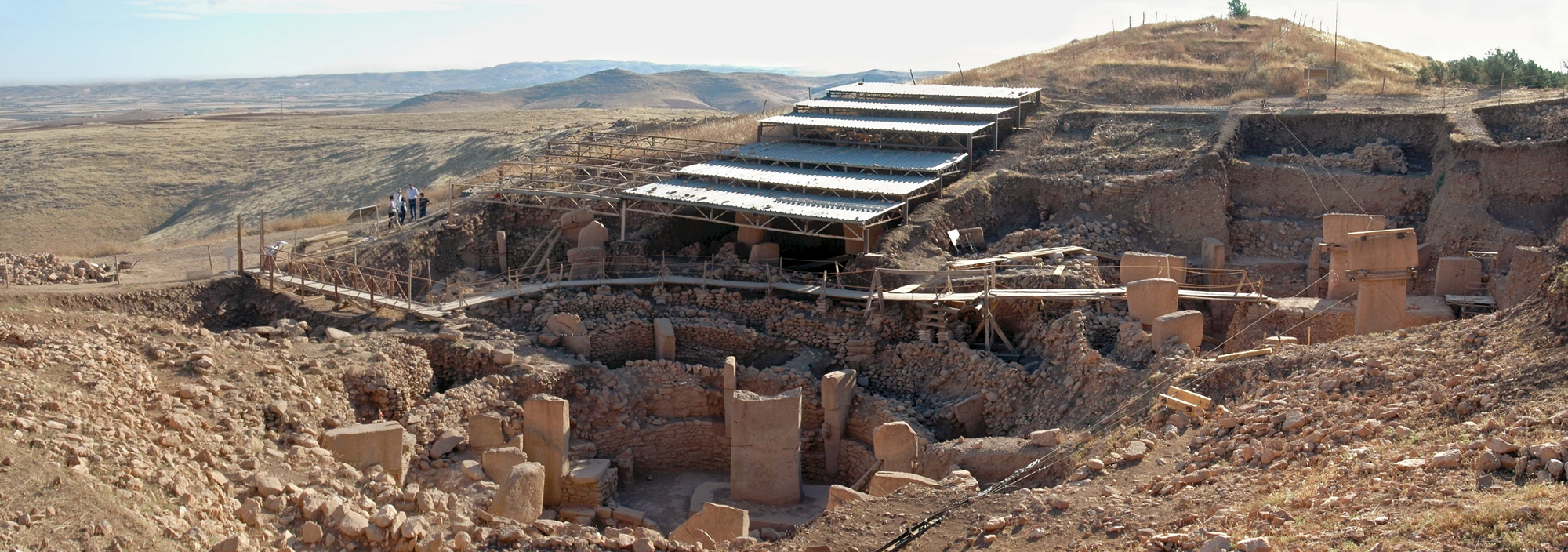Gobekli Tepe archaeological site with Neolithic carvings