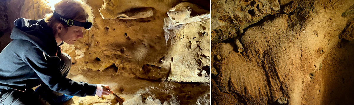 Neanderthal art Loire artists engravings cave France archaeologist