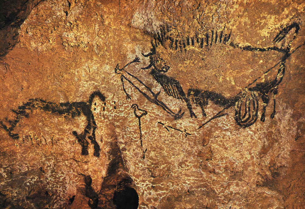 Lascaux painting of a human figure