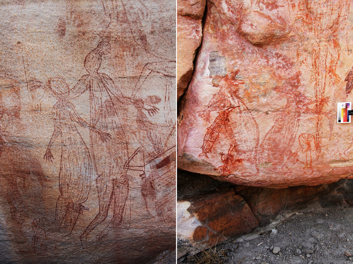 Maliwawa Figures rock art style Western Arnhem Land Australia