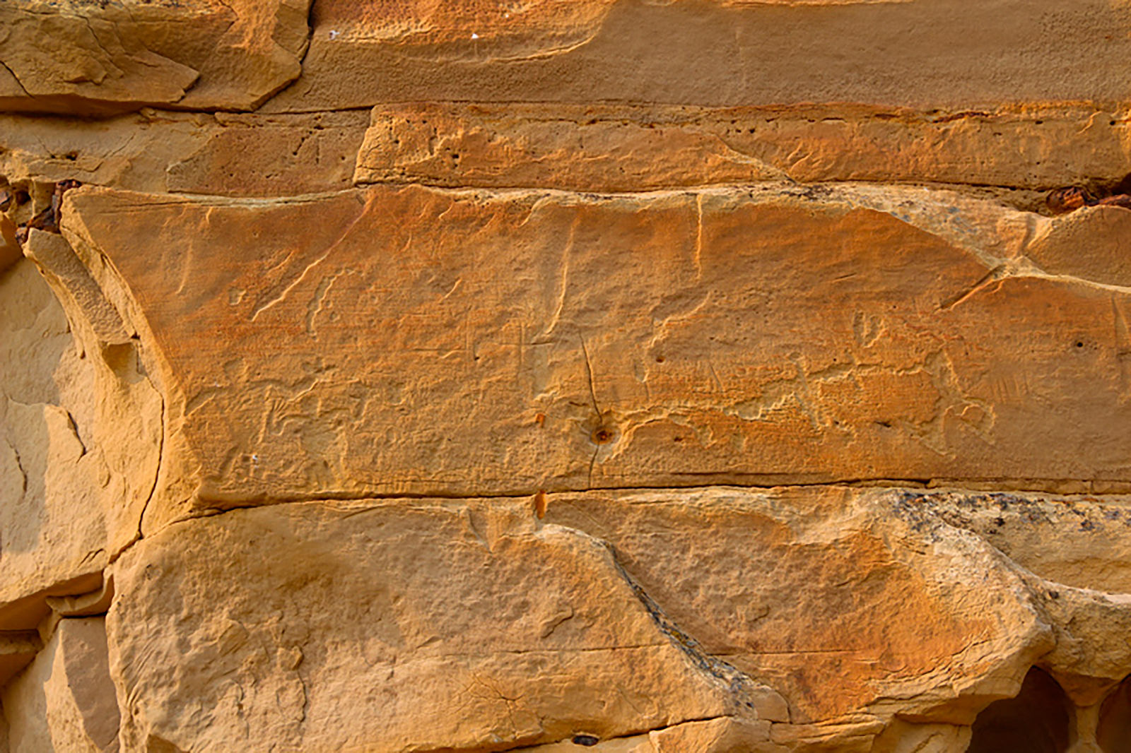 Petroglyphs Pictographs Writing-On-Stone Áísínai'pi Provincial Park Canada