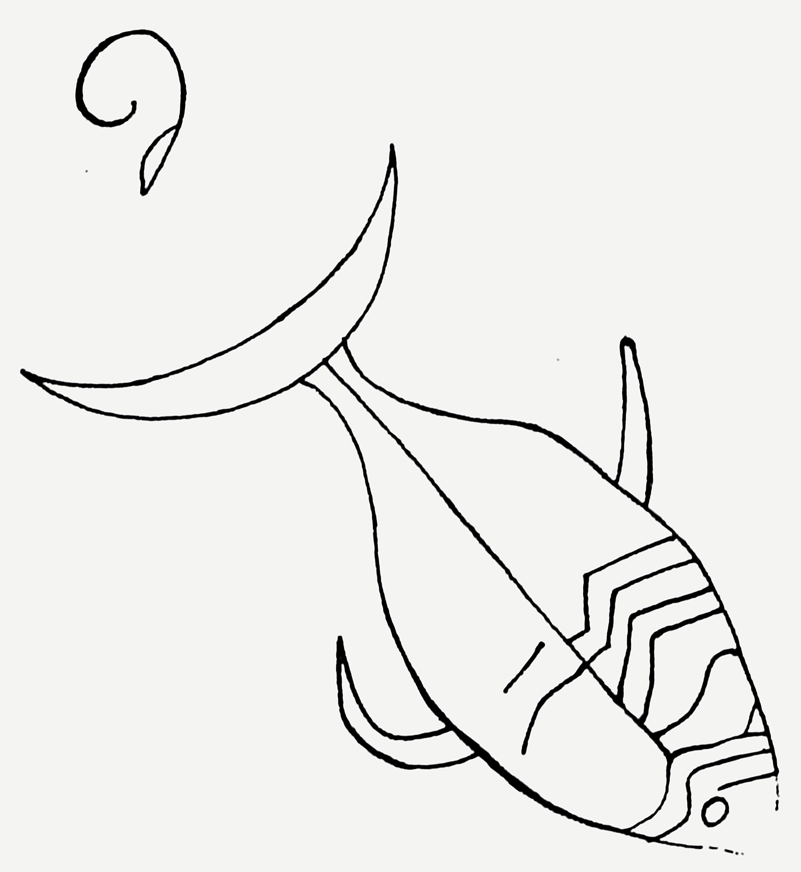 Tuna Ava O Kiri Rapa Nui Sea Marine Creatures Easter Island Rock Art