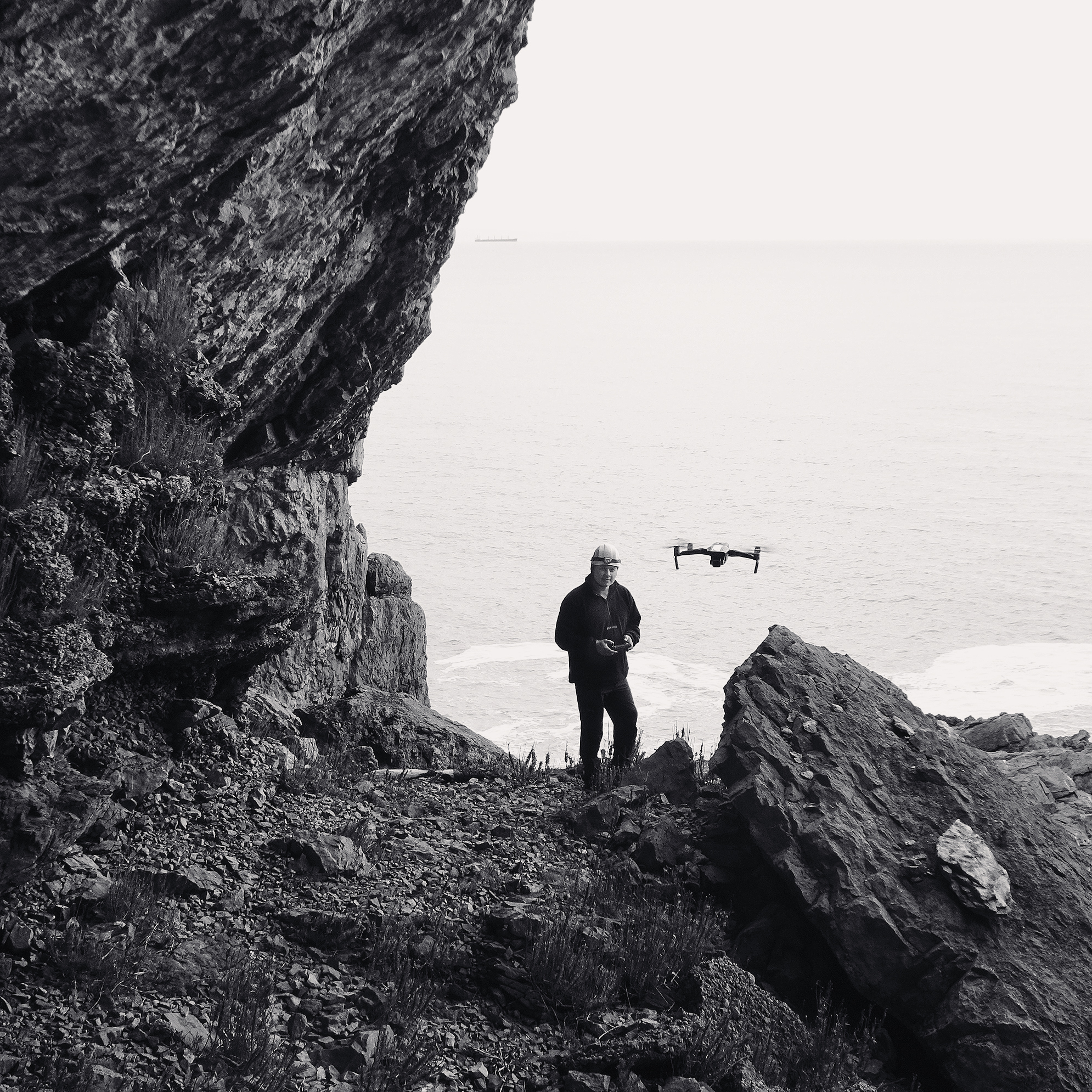 Sampling at one of the caves in South Wales Rock Art Bradshaw Foundation