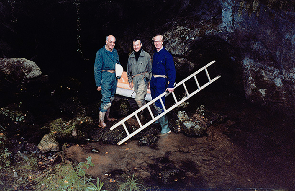 Bradshaw Foundation visit to view the c. 14,000 year old Bull and Cow Bison found in the Le Tuc d'Audoubert cave, Ariege, France