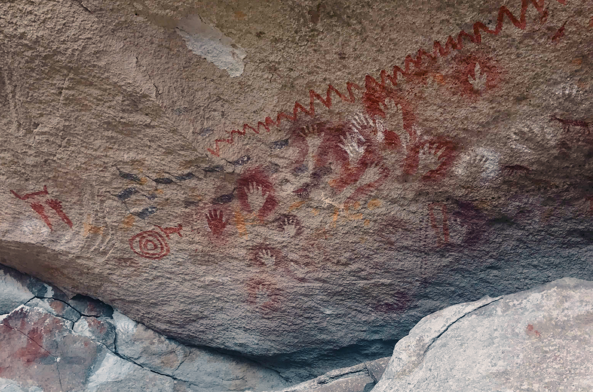 Cuevas de las Manos Cave of the Hands Handprints Hand Prints Motif Rock Art Argentina Archaeology
