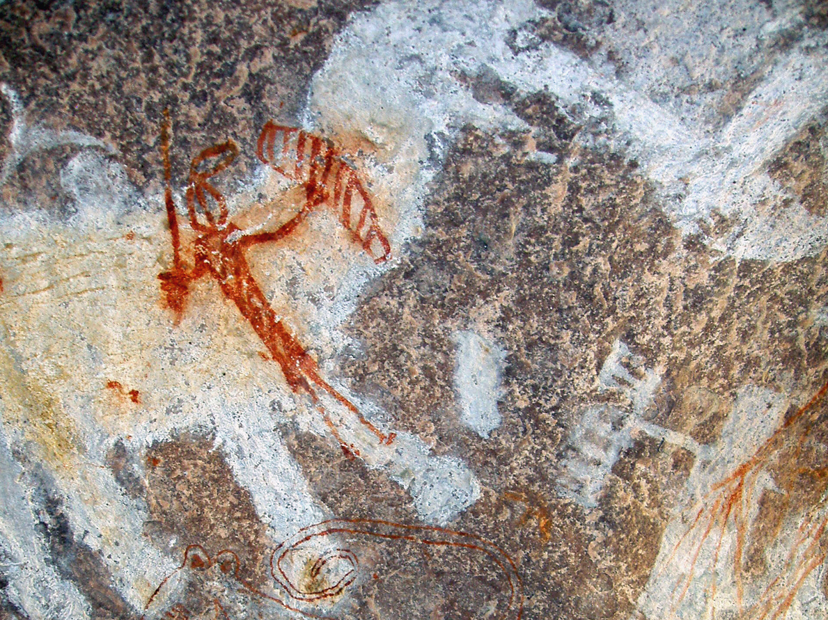 India Rock Art Cave Paintings Bhimbetka World Heritage List UNESCO Bradshaw Foundation
