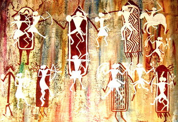 India Rock Art Paintings Contemporary Art