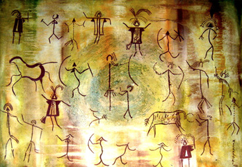 India Rock Art Paintings Contemporary Art