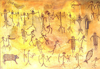 India Rock Art Paintings Contemporary Art